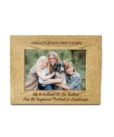 Personalised Engraved 7" X 5" Wood Photo Frame - Personalised Gift Family Photo Frame Wedding Photo Frame New Baby Gift Fathers Day Gift Leaving Thank You Teacher Gift Landscape Engraved Any Text