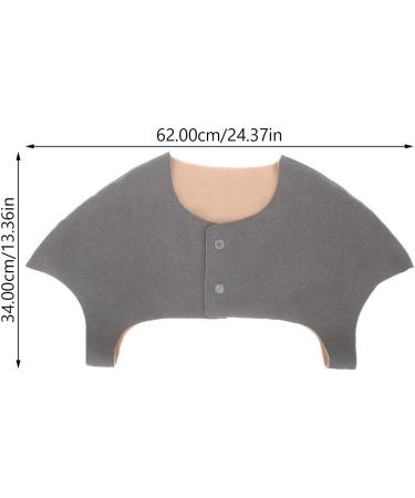 2pcs Warm Shoulder Vest Warm Shawl Warm Winter Cape Shoulder Support Equipment Maternity Elderly Grey 62x34cm - Buy Online on SooperMarket.com
