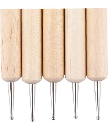 TOSSPER 5pcs 2-Way Wooden Dotting Pen Set | Marbleizing Tool & Nail Art Dotting Kit for Creative Designs - International Shipping Available - Buy Online on SooperMarket.com