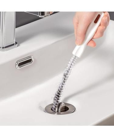 Drain Clog Brush Remover Sink Hair Cleaning Brush | Hangable Bendable 17.7 Inches Pipe Cleaner Brush For Toilet Clogged Drains Hmltd - Buy Online on SooperMarket.com