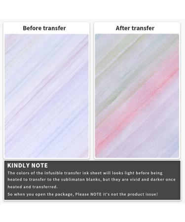 FANGZHIDI Infusible Transfer Ink Sheets 12 pcs Blue Solid Color Bundle - Pre-Printed Sublimation Paper for T-Shirt and Mug - Buy Online on SooperMarket.com