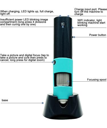 3MP Scalp Detector Portable Skin Dignosis Detector Handheld Intelligent Hair Follicle Analyzer Good for Solving Scalp and Hair Follicle Problems - Buy Online on SooperMarket.com