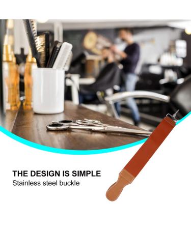 Minkissy Double Layer Sharpening Strop Belt - Leather Canvas Razor Knife Sharpener for Barber Shop and Home | Hanging Buckle Polishing Strap - Buy Online on SooperMarket.com