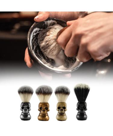 Buy Silver Hair Shaving Brush | Soft Skull Beard Grooming Tool for Precision Shaving - Buy Online on SooperMarket.com