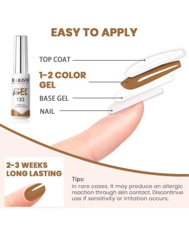 RARJSM Nude Liner Gel Nail Polish Set - 12 Colors 5ml with Thin Sharp Brush for Nail Art, Swirl Nails, and Striping - Soak Off, Curing Required - 12pcs Nude Color Set - Buy Online on SooperMarket.com
