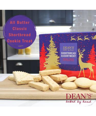Dean's Traditional Shortbread Assortment - 360g Box of Rounds, Fingers & Petticoat Tails - Luxury All Butter Cookies - Festive Christmas Biscuit Selection - Buy Online on SooperMarket.com