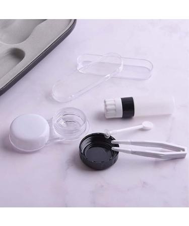 Alladaga 2 in 1 Glasses Case Set - Portable Contact Lens & Glasses Holder - Black - International Shipping Available - Buy Online on SooperMarket.com