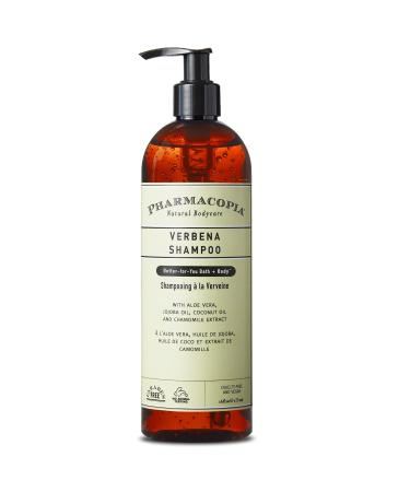Pharmacopia Verbena Shampoo   Aromatherapy Hair Care with Natural Plant Based & Organic Ingredients   Vegan  Cruelty Free  No Parabens or Sulfates  16 oz