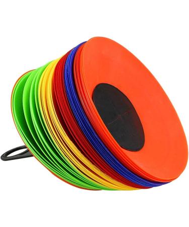 Faxco 50 Pcs Soccer Cones with Holder - Field Cone Markers for Football Training - Outdoor Sports Games Supplies (5 Colors) - Buy Online on SooperMarket.com
