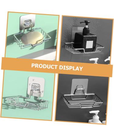 Amosfun 5pcs Stainless Steel Soap Holder Soap Holder for Shower Wall Soap Rack Stainless Steel Soap Wall-mount Holder Soap Bar Sink Drain Self-draining Soap Boxes Soap Dish Holder Square - Buy Online on SooperMarket.com