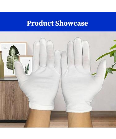 Landrain 12 Pairs of Breathable White Cotton Gloves Soft Fabric Gloves White Cotton for Multi-Purpose - Buy Online on SooperMarket.com
