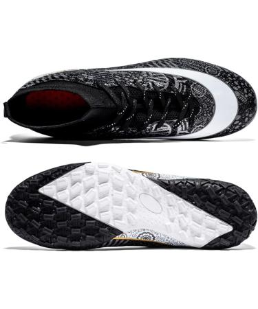 Vtasq High Top Soccer Shoes for Men & Boys - Artificial Turf Football Shoes - Unisex Training Footwear - EU Size 39 - Black - Buy Online on SooperMarket.com