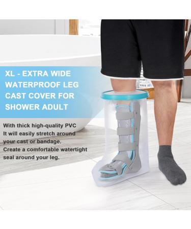 Besuso 1 Piece Waterproof Leg Cast Cover for Shower Adult Reusable Shower Boot Cover for Leg Foot Ankle - Buy Online on SooperMarket.com