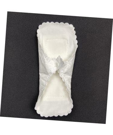 Healeved 10pcs Washable Menstrual Cloth Panties - Ultra Thin Menstrual Panty Liners for Women - White Cotton Napkin Bamboo Fabric Tape - Buy Online on SooperMarket.com