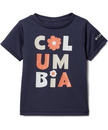 Columbia Girls' Nocturnal Flowery Graphic Shirt - X-Small | Mirror Creek Short Sleeve - Buy Online on SooperMarket.com