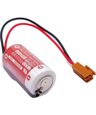 Buy ER17/33 3.6V 1600mAh 2/3A Non-Rechargeable Battery - Pack of 15 for PLC Industrial Control 2-Pin Brown Plug - International Shipping Available - Buy Online on SooperMarket.com