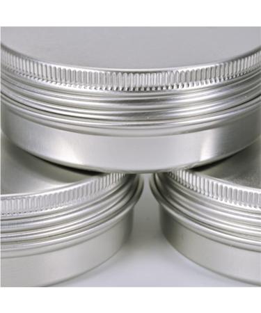 24 Pack 1 Oz Screw Top Aluminum Tin Cans - Storage Jars for Lip Balm, Cosmetic, Candles - Metal Containers with Screw Cap for Salve, Makeup, Tea - Buy Online on SooperMarket.com