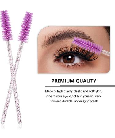 XPP Disposable Eyelash Brushes 100PCS - Crystal Purple Mascara Wands and Brow Spoolie for Makeup - Cosmetic Tools - Buy Online on SooperMarket.com