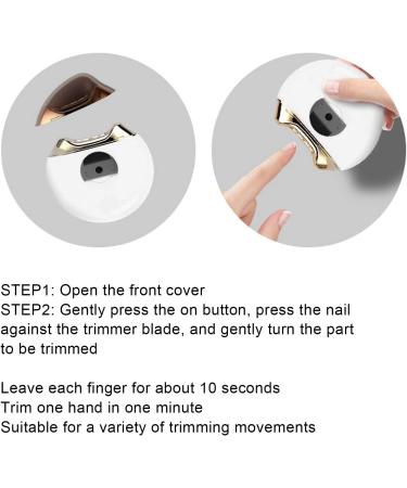 Electric Nail Clipper Integrated Nail File Nail Scissors and Nail Cutters Small Automatic Nail Cutter for Adults Seniors Infants Babies Men Women(White) - Buy Online on SooperMarket.com
