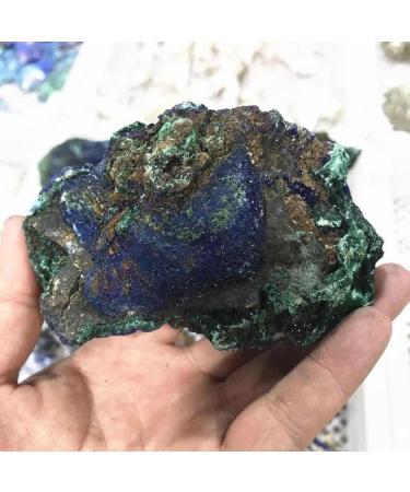 200g-280g Natural Raw Rough Stone Azurite Malachite Minerals Crystal Specimen 1pc Suitable for Furniture Decoration Full of Texture - Buy Online on SooperMarket.com