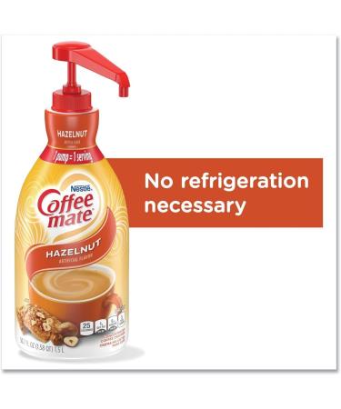 Coffee mate Hazelnut Liquid Concentrate 1.5 Liter Pump Bottle with World Food Shop Scoop - Buy Online on SooperMarket.com