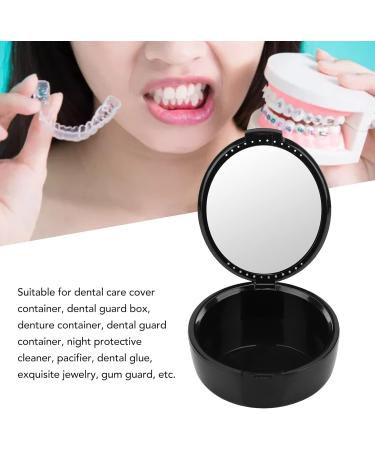 Denture Container | Easy to Clean Lightweight & Portable | Eco-Friendly Solution for the Elderly (Black) - Buy Online on SooperMarket.com