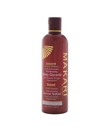 Makari Exclusive Active Intense Tone Boosting Body Glycerin (16.8 oz) | Skin-Brightening Body Glycerin | Moisturizes and Softens | Promotes Even Skin Tone | For All Skin Types Except Sensitive