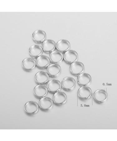 VALYRIA Sterling Silver Split Jump Ring Connector Charm Jewelry Findings 20pcs - 5.0mmx0.5mm - Buy Online on SooperMarket.com