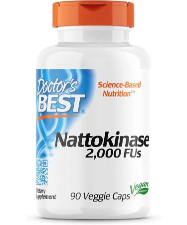 DoctorBest Nattokinase 2 000 FU 90 Vegan Capsules Laboratory Tested Gluten-Free Vegetarian 90 count (Pack of 1)