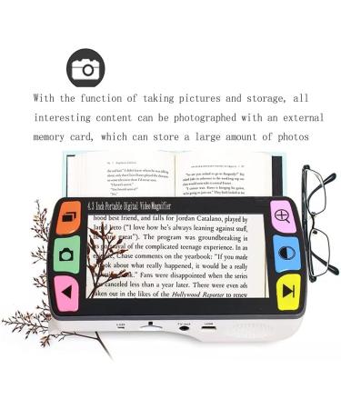 Portable Digital Magnifying Glass 4.3 Inch Portable Digital Magnifying Glass Handheld Low Vision Digital Magnifying Glass - Buy Online on SooperMarket.com
