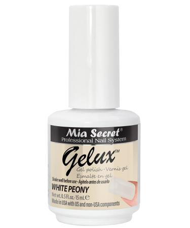 Mia Secret Gelux Soak-off gel nail polish color White Peony - Gel polish cured with nail lamp - Esmaltes para u as en gel de larga duraci n para lampara uv - Esmalte en gel Mia Secret color White Peony