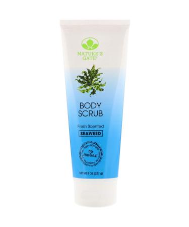 Nature's Gate Natural Body Scrub Seaweed Fresh Scented Gently Exfoliates Softens Hydrates and Smooths Skin Vegan Non GMO Gluten Free Paraben Free and Cruelty Free 8 Ounce Recyclable Tube