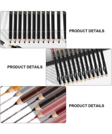 Gogogmee 12pcs Lip Liner Eyeliner Waterproof Suit Long Lasting Eyeliner Eye Makeup Pen Eyebrow Liner Wood - Buy Online on SooperMarket.com
