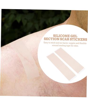 2pcs Waterproof Silica Gel Scar Repair Tape | Silicone Scar Strips Patch Bandages for Body | Nursing Stickers for Scar Management - Buy Online on SooperMarket.com