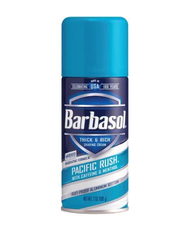 Barbasol Pacific Rush with Caffeine and Menthol Thick & Rich Shaving Cream 7 oz