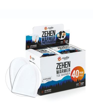 Hello Heat-warm pack-40.20 or 10 pairs of toe warmers I shoe heating with 7 hours of thermal mower I foot warmers for shoes ski shoes & snowboard boots i foot pads heat pillow