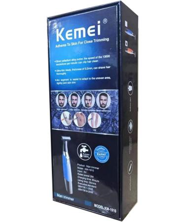 KEMEI Electric Razor & Beard Trimmer - Waterproof Cordless USB Rechargeable Groomer for Men & Women - Eyebrow Beard Facial & Body Hair Removal - Blue - Buy Online on SooperMarket.com