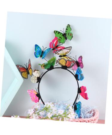 Gogogmee Hair Accessories Bride Headband Wedding Hairband Bride Hair Clip Butterfly Headband Birthday Headband Turbins for Ladies Head Hoop Cosplay Hairpin Hair Bands Creative Headwrap - Buy Online on SooperMarket.com