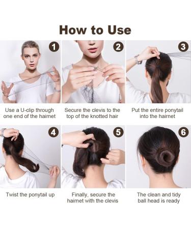 URAQT Hair Bun Shaped Set 35Pcs Invisible Hair Nets and 45Pcs Positioning U Shaped Hair Pins Elastic Edge Mesh Stretch Hair Bun Holder for Women Hair Styling Hair Bun Making A- Brown with Hairpin (80pcs) - Buy Online on SooperMarket.com
