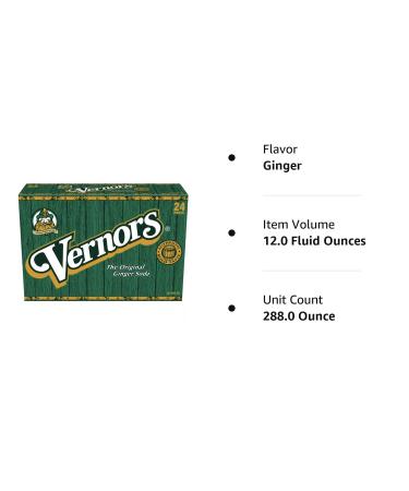 Vernors Ginger Ale 12 oz (Pack of 24) - Authentic Ginger Flavor in Convenient Cans - Buy Online on SooperMarket.com