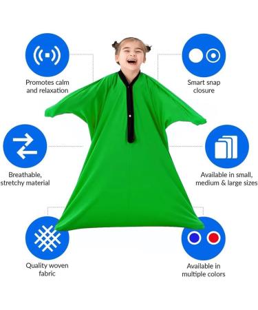 Body Sock Sensory Sox Deep Pressure Stimulation Suitable age 3-18 sensory durable seams asd child stretchy for Children and Adults with Sensory Proceessing Disorders or Autism (Color : Green Size : XL/X-Large-74*165cm Green - Buy Online on SooperMarket.com