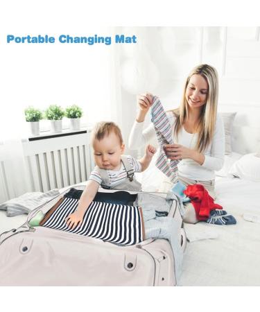 Lekebaby Portable Changing Mat Nappy Changing Mat Foldable Baby Changing Mat Travel Changing Mat Portable Baby Change Mat Blue Striped Blue Stripes - Buy Online on SooperMarket.com