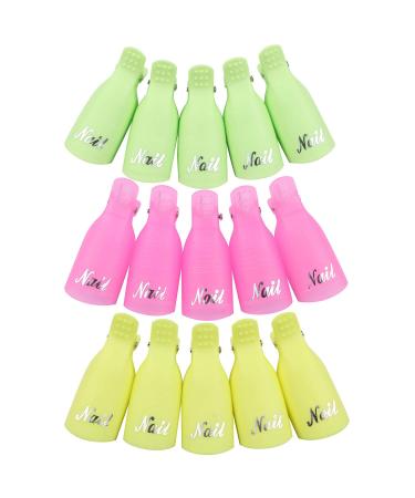 50 Pcs Nail Polish Remover Clips - Acrylic Soak Off Cap for UV Gel Polish Removal in 5 Colors - Buy Online on SooperMarket.com