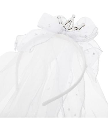 Amosfun Children's White Wedding Veil - Short Bride Veil Hair Accessories for Girls Perfect for Costumes & Photo Props - Buy Online on SooperMarket.com