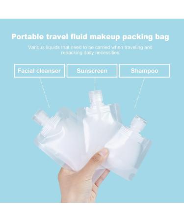 NUTAKI 15-Pack Portable Travel Makeup Packing Bags | Refillable & Leakproof Toiletries Containers with Labels | TSA Approved Sub Bags for Fluids - Buy Online on SooperMarket.com