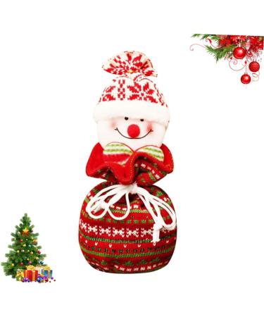 KOMBIUDA 1pc Snowman Storage Candy Bag Bags Kids Ornament Hanging Knitted Portable Christmas Adorable 1 count (Pack of 1) As Shown - Buy Online on SooperMarket.com