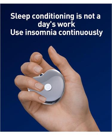 Handheld Microcurrent Sleep Aid Device for Deep Relaxation and Anxiety Relief - USB Charging, Improve Sleep Quality for Patients with Insomnia (Silver) - Buy Online on SooperMarket.com