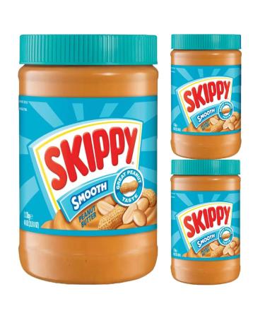 3 x 1.13kg Smooth Peanut Butter Creamy Spread Breakfast Protein Nut Snack Cake Pie Topping Icing