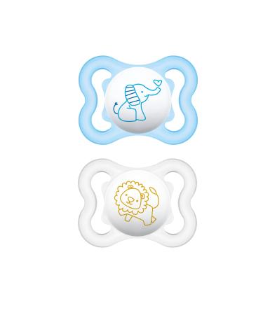 MAM Mini Air Pacifiers, MAM Sensitive Skin Pacifier 0-6 Months, Best Pacifier for Breastfed Babies, Baby Boy Pacifiers, 0-6 (Pack of 2)