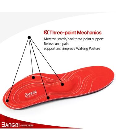 3ANGNI Arch Support Insoles for Plantar Fasciitis | Orthopedic Insoles for Flat Feet | Metatarsalgia Relief | UK-11-295MM Orthotic Insoles - Buy Online on SooperMarket.com